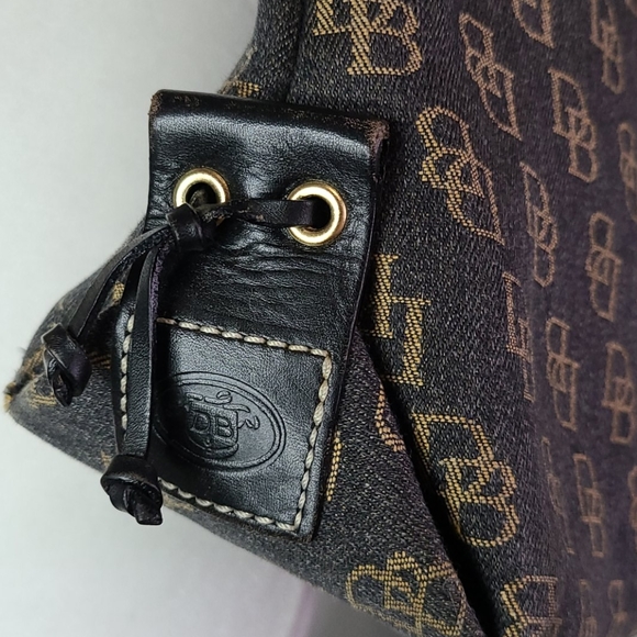 Vintage Dooney & Bourke monogram bag black purse - Picture 16 of 16